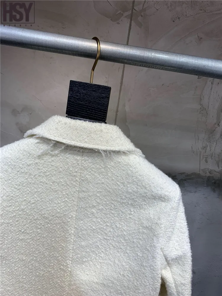 【HSY】2019 осенне-зимняя новая женская куртка с длинными рукавами однобортные