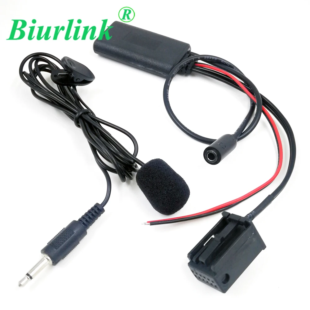 

Biurlink 12-контактный беспроводной Bluetooth громкой связи микрофон Aux-in кабель адаптер для BMW Mini One Cooper Z4 S радио Boost CD 53 R50