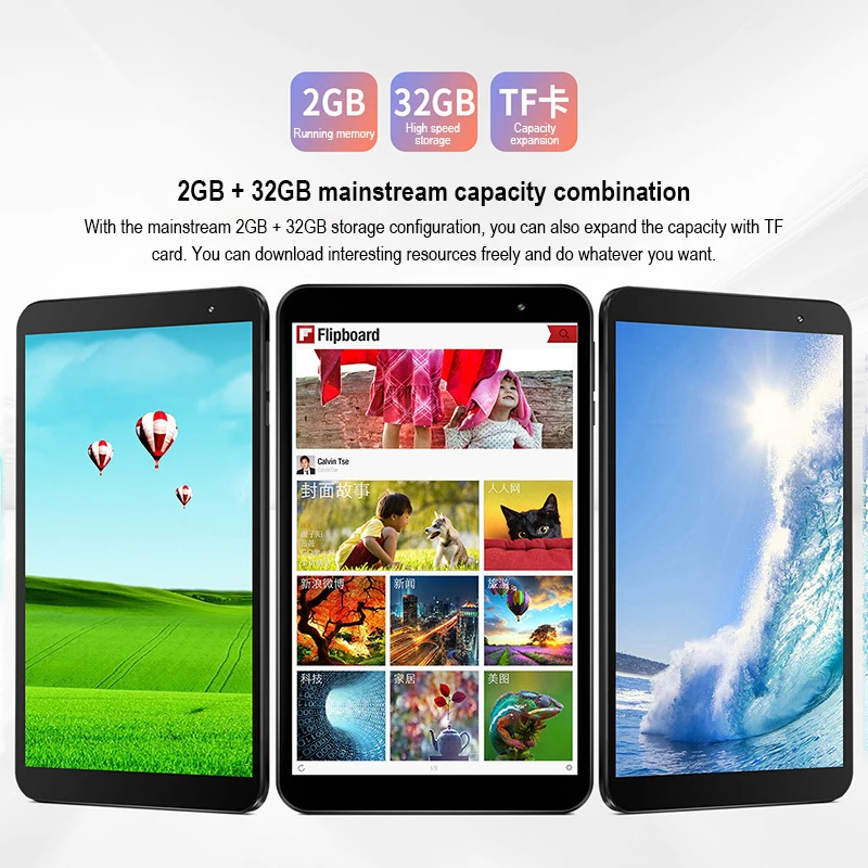 

US Captain Teclast P80h 8-Inch Android Tablet, 2GB RAM 32GB ROM, Quad-Core A7 Processor, 1280x800 FHD SIM Card Slot