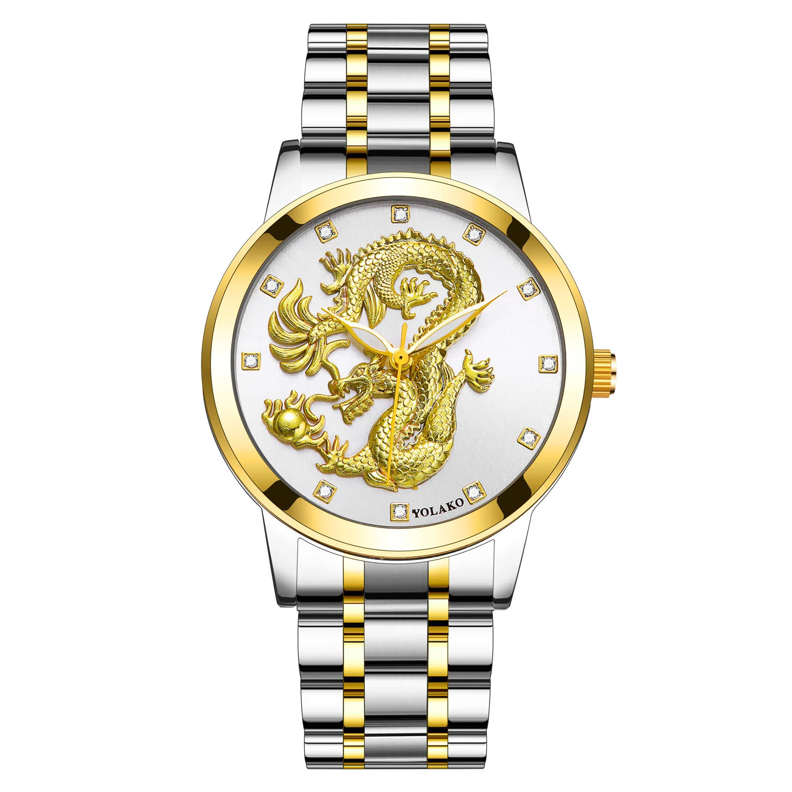 

Luxury Golden Watch Diamond Luminous Designer Gold Steel Watches Male Band Wrist Watches Casual Waterproof