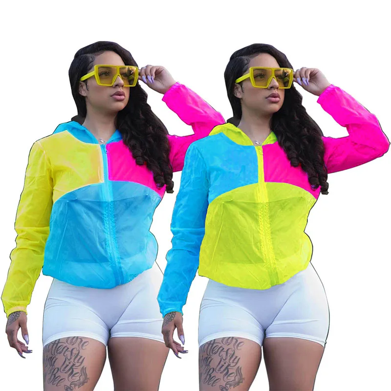 

2021 women hot sale fashion reduction of age casual movement style outwear long sleeve hooded collar letters printed outwear