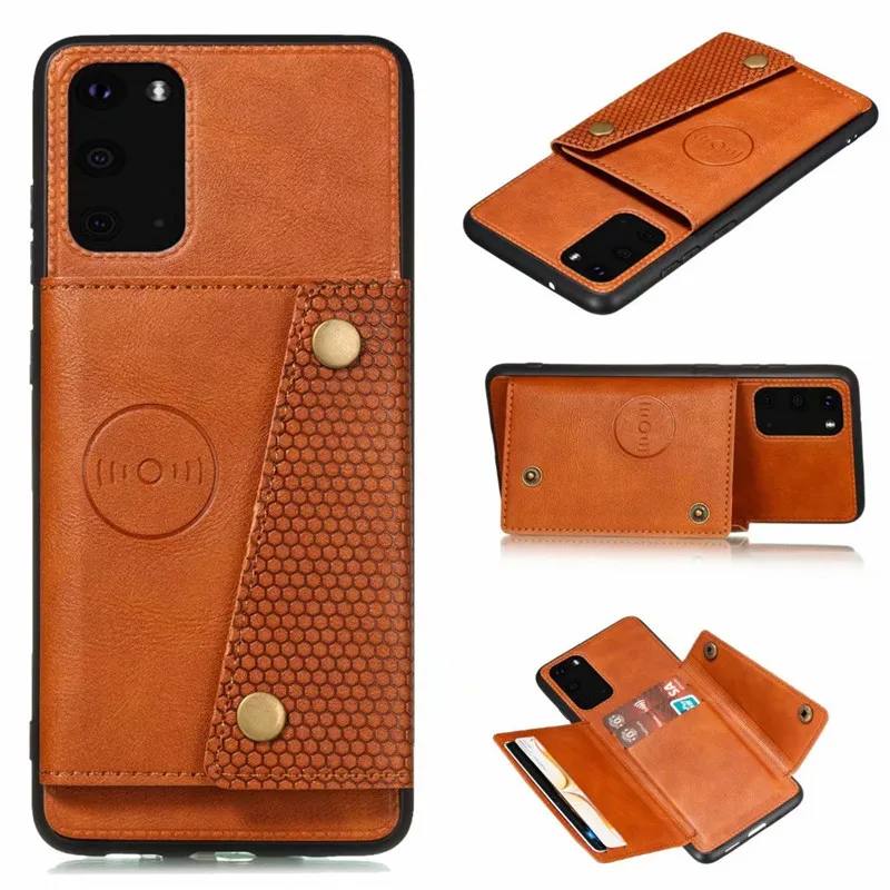 Чехол подставка из искусственной кожи для Samsung Galaxy S21 S20 Ultra S10 S9 S8 J4 J6 Plus Note 20 9 10 Lite A6