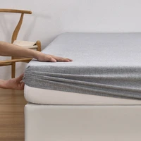 blue thick cotton twill home bedroom bed dustproof non slip mattress available in four sizes queen size bed sheets set