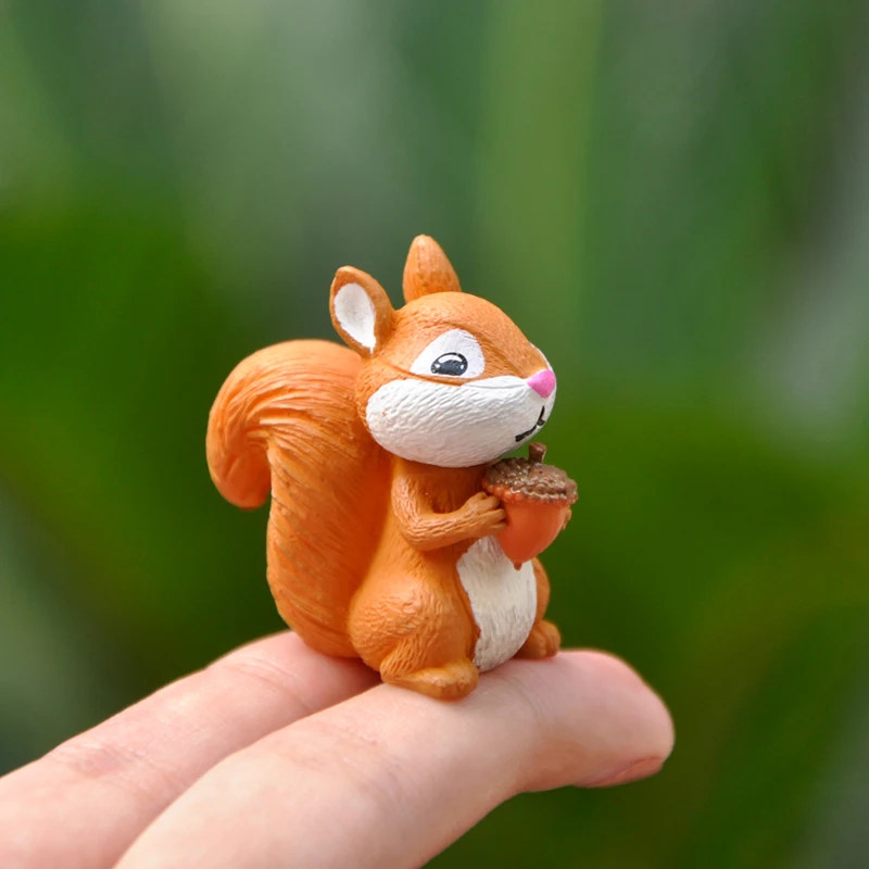 Мини фигурка животного BAIUFOR белка украшения семьи фигурки и миниатюры сделай сам