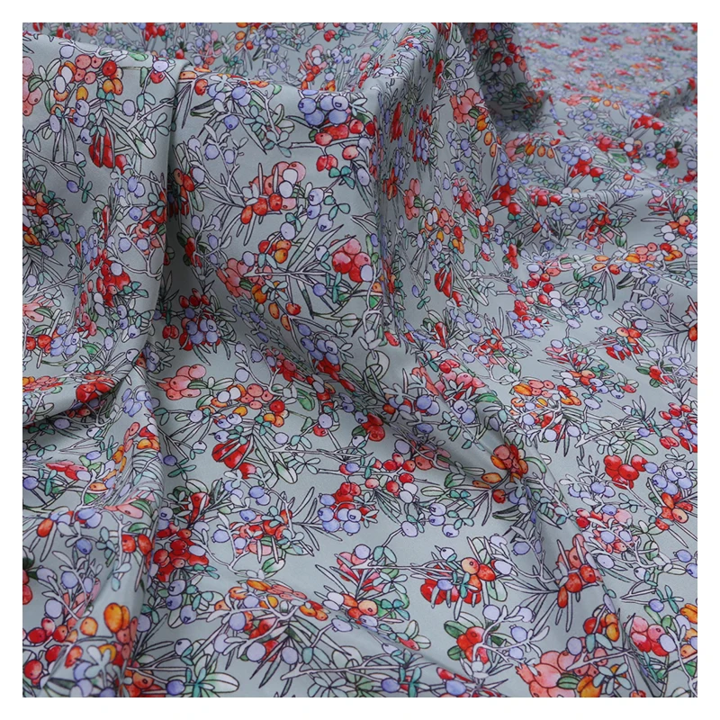 

Natural mulberry silk crepe de chine fabric cloth per meter 16mm 114 cm wide printed shirt dress fabric wholesale silk cloth