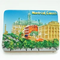 canada high end exquisite landscape logo resin magnetic stickers creative refrigerator stickers