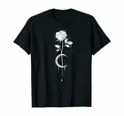 Забавная женская футболка в стиле Харадзюку, винтажная Готическая футболка в стиле оккультная луна, роза, ведьма, уличная одежда в стиле панк
