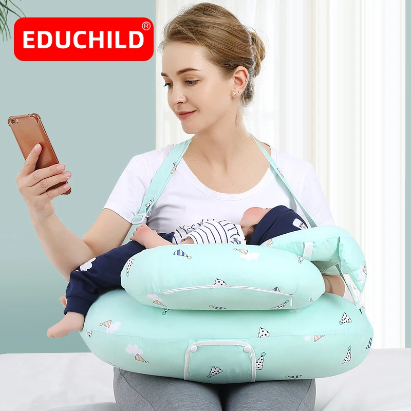 

Подушка Educhild для кормления младенцев, многофункциональная регулируемая подушка для грудного вскармливания, наволочка для кормления младе...