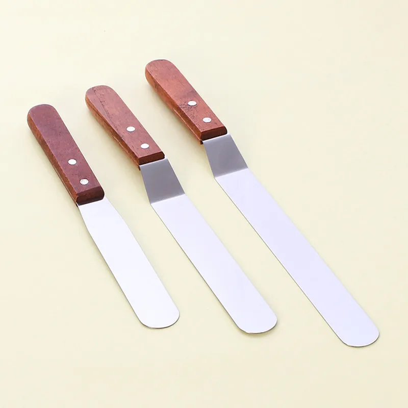 Шпатель для торта из нержавеющей стали с деревянной ручкой 6 дюймов 8 10 нож