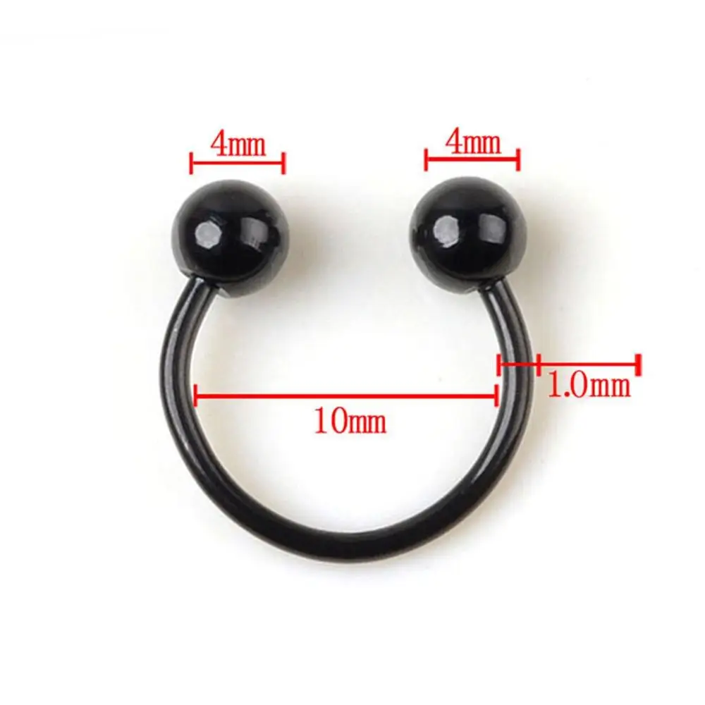 

10 PCS U Shaped Fake Nose Ring Hoop Rings Fashion Stainless Steel Nose Piercing Fake Piercing Pircing Jewelry