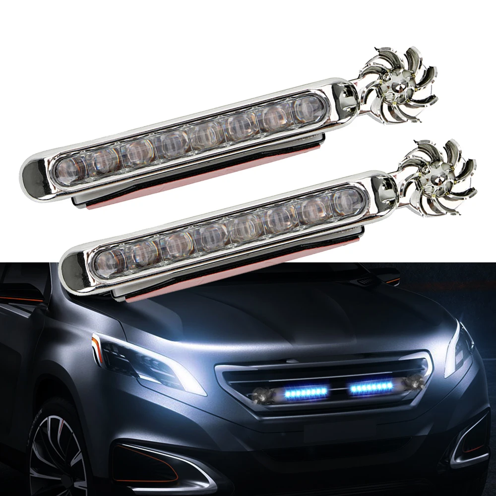 2 шт. универсальный ветровой светильник дневного света для peugeot 207 107 polo renault captur opel