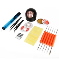 desoldering tool kit soldering iron tip cleaning and solder paste repair solder aid tool kit box maintenance welding tools