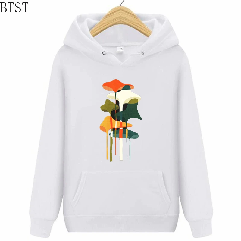 Пуловер с длинным рукавом для мужчин и женщин свитшот рисунком грибов кавайная