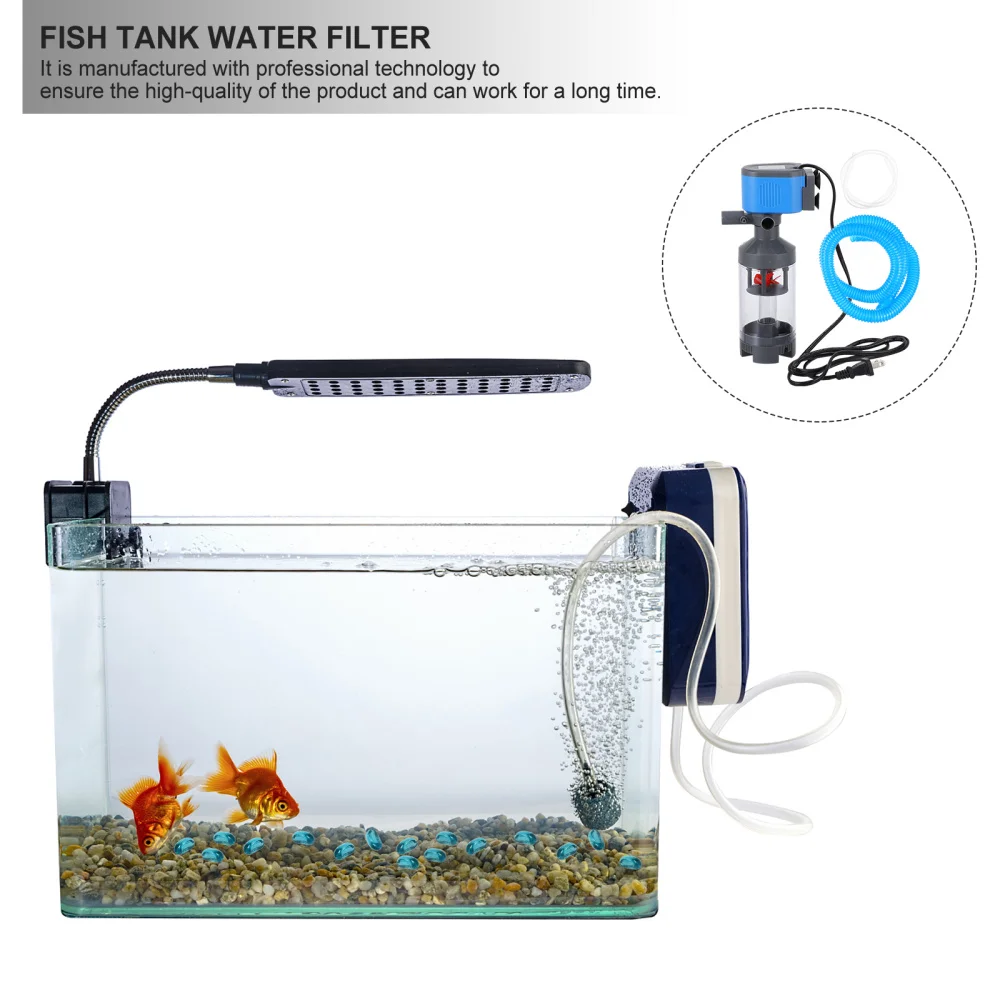 

Silent Fish Tank Toilet Multipurpose Aquarium Water Pump Filter US Plug