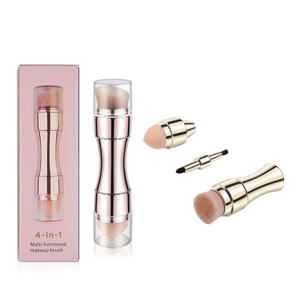 

4 In 1 Makeup Brushes Foundation Eyebrow Shadow Eyeliner Blush Powder Brush Cosmetic Concealer Professional Makeup Brushes 2021