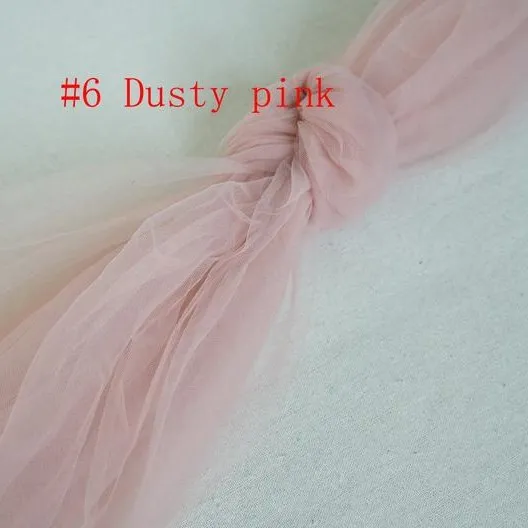 6 Dusty Pink 3 м/5 м Лот 160 см Тюлевая сетчатая кружевная ткань 16 цветов мягкая кружевная ткань для свадебных торжеств DIY занавес Свадебный декор - Color: 6 Dusty Pink