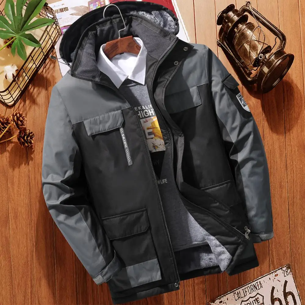 Winter Fleece Military Jackets Men Windproof Waterproof Outwear Parka Mens Windbreaker Warm Raincoat Coat 7XL,8XL, 9XL Overcoat