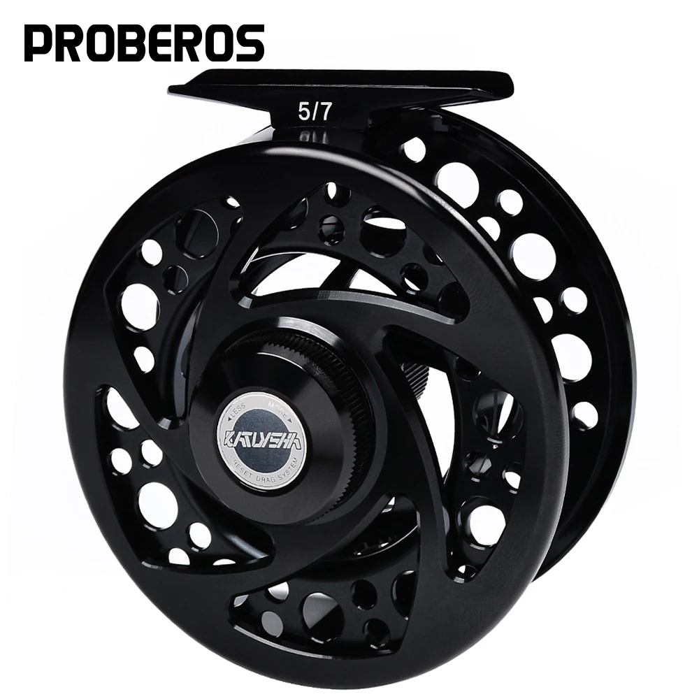 

2021NEW FLY Fishing Reel 5/7-7/9-9/10 WT Fly Fishing Wheel Aluminum Lightweight Fly Reel CNC Machine Cut Large Arbor Die Casting