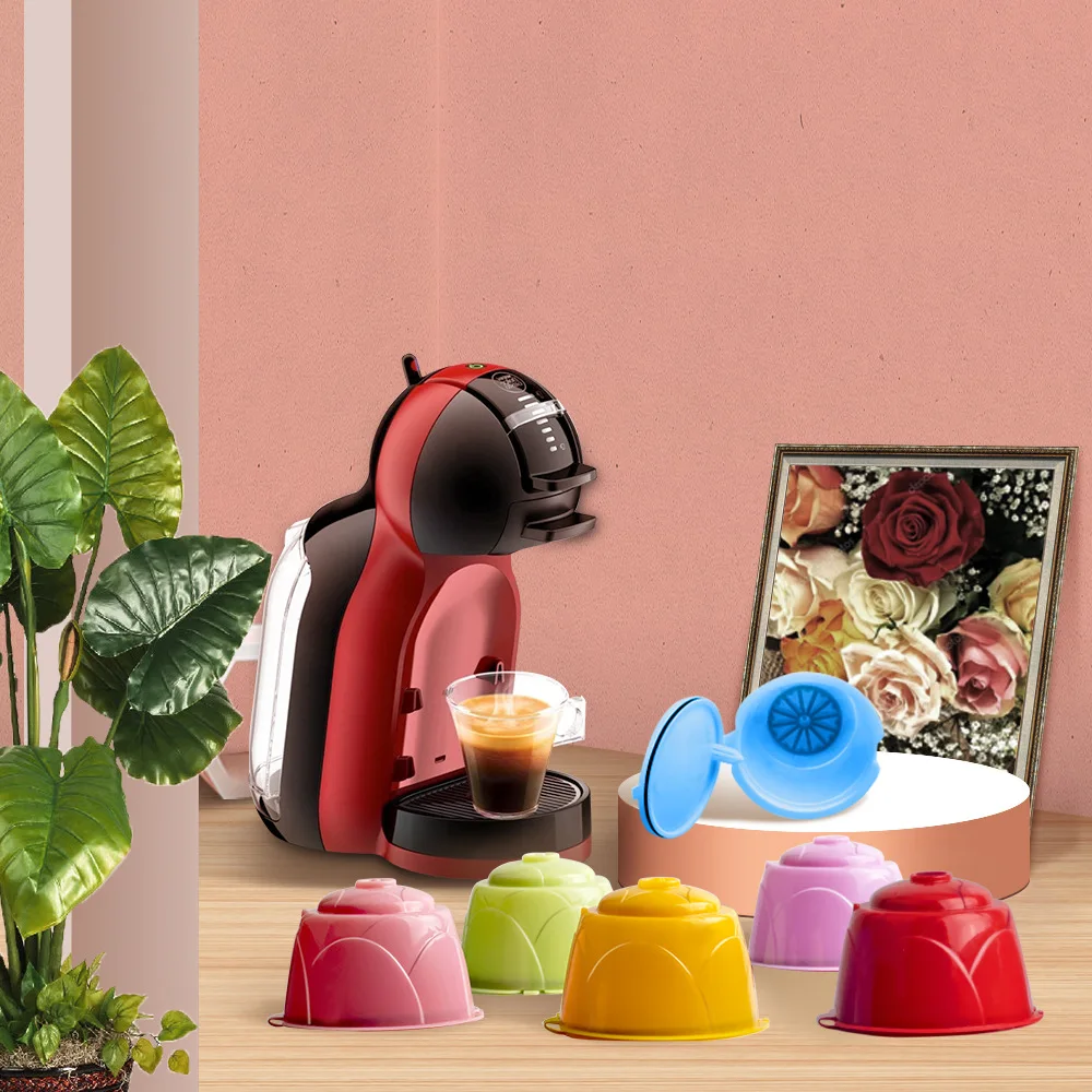 VOGVIGO цветной пластиковый многоразовый фильтр для кофе чашки машины Dolce Gusto