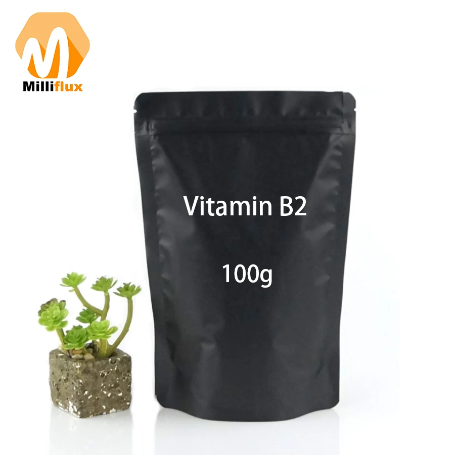

High Quality Pure Vitamin B2 Powder, 98% Natural Riboflavin Powder, Accelerate Cell Regeneration and Eliminate Oral Inflammation