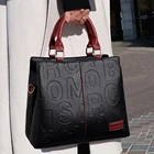 Сумка-тоут женская, с надписями, кросс-боди, 2021