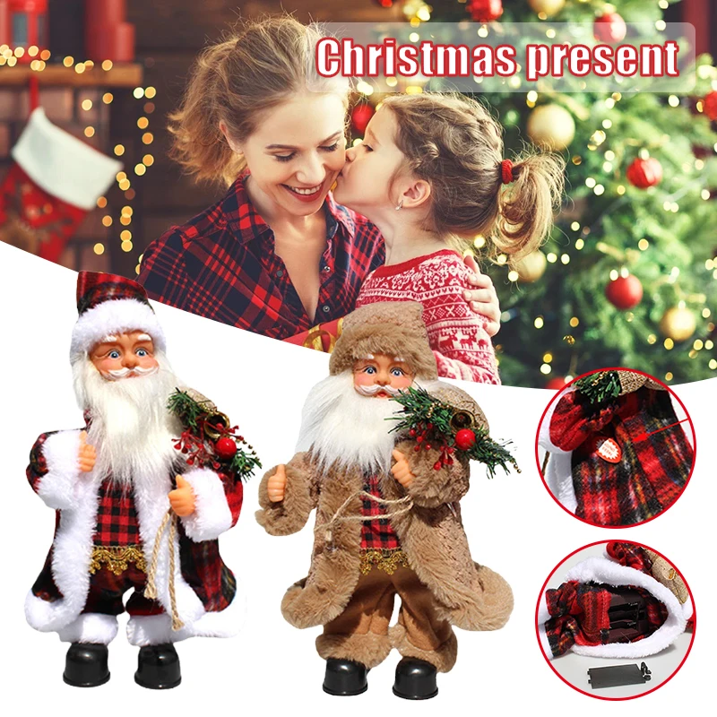 

Милая электрическая игрушка Санта-Клаус, танцующая плюшевая кукла, креативное настольное украшение, новинка, рождественские подарки для де...