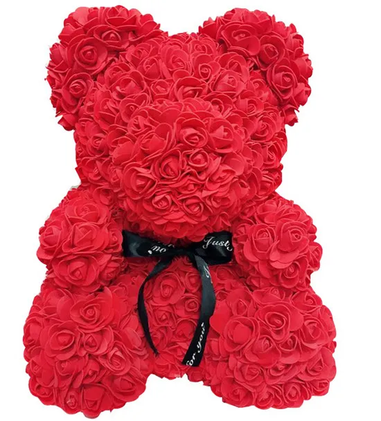 40cm Red Горячая Мода Розовый мишка плюшевый мишка большой огромный роскошный 40 см ПЭ пена Роза подарок на день Святого Валентина - Цвет: 40cm Red