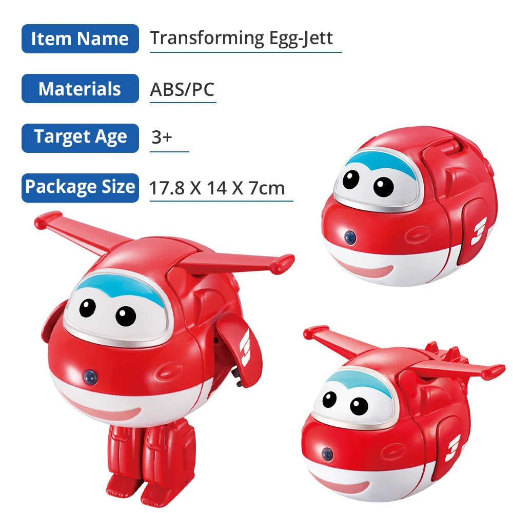 Super Wings Transforming Egg Jett Dizzy Donnie Catapult Mini Planes Deformation Airplane Robot Eggs Action Figures Kids Toy Gift images - 6