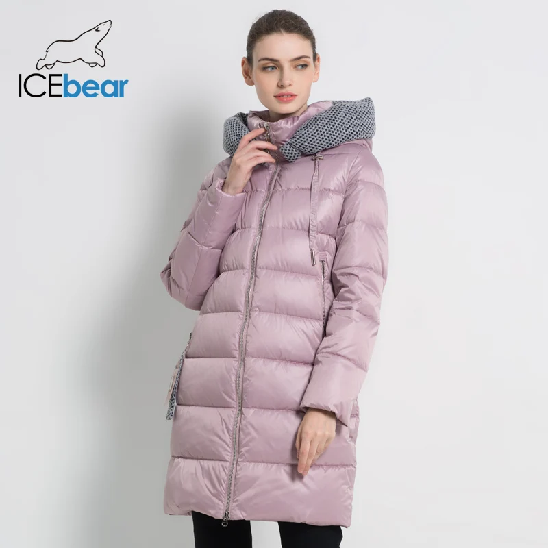 ICEbear 2019 Новые женские зимние куртки с капюшоном Женская одежда толстые теплые