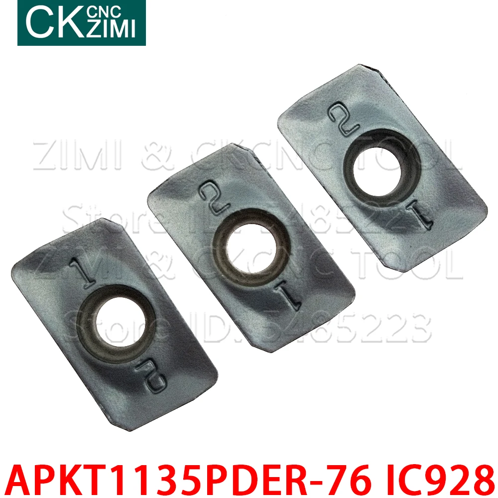 

10 APKT1135PDER-76 IC928 APKT 1135 PDER 76 IC928 Carbide insert Milling Tool CNC Indexable Turning Tool APKT For Stainless Steel