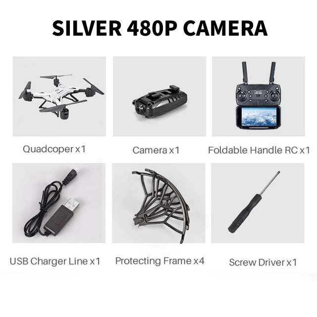 KY601G/S Дрон 4K 5G wifi FPV Вертолет расстояние 2 км жесты фото селфи Дрон gps Профессиональный Радиоуправляемый квадрокоптер VS SG907 - Цвет: KY601s 480P Silver