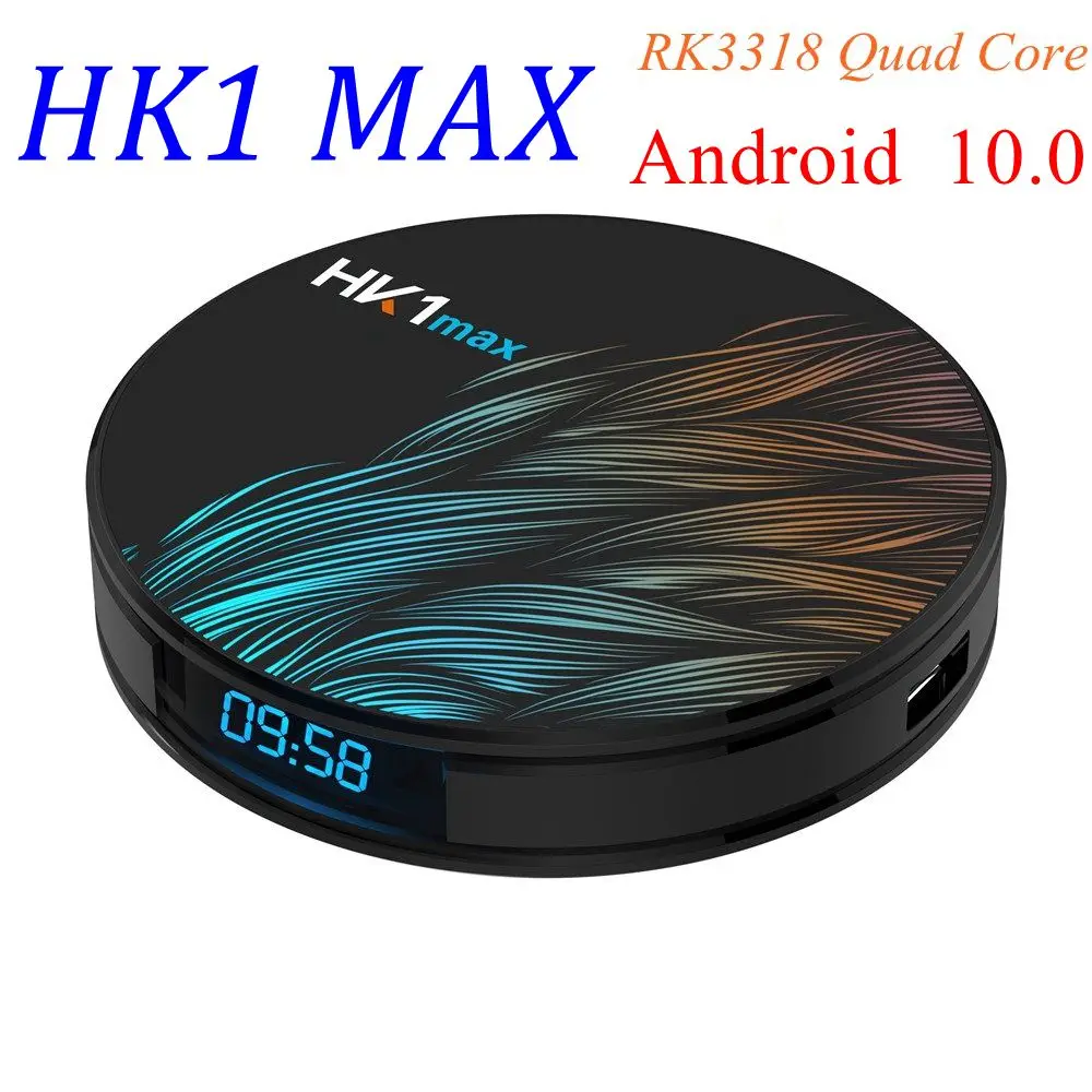 5 шт. Android 10 0 ТВ коробка HK1 MAX 4 Гб DDR3 объемом памяти 32 или 64 ГБ RK3318 Quad core 2 г/5G