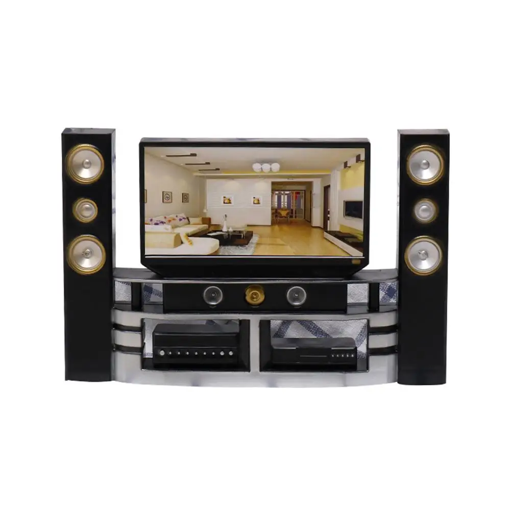 Лидер продаж миниатюрный кукольный домик аксессуары для мебели набор ТВ-театра