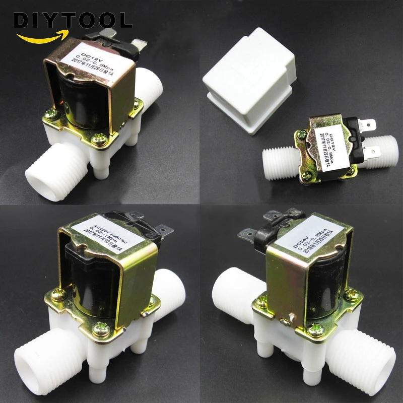 

1/2" N/C Magnetic Electric Solenoid Valve Water Air Inlet Flow Switch 12/24/220V
