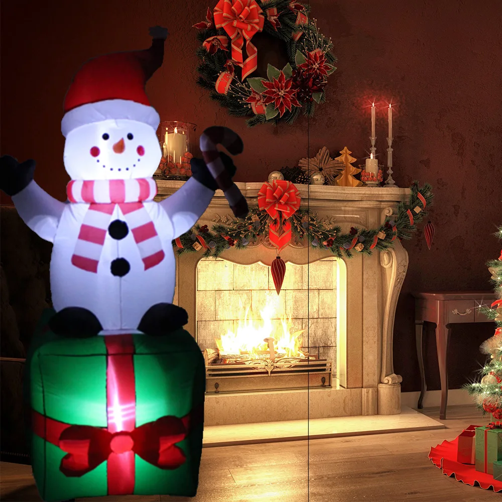 240 см надувной Санта-Клаус рождественские наружные украшения для дома подарки