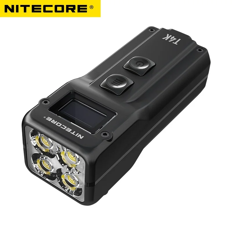 NITECORE T4K Keychain Light CREE XP-L2 V6 4000 Lumens Quad-Core Intelligent LED Flashlight Built-in Battery Using USB-C Charging