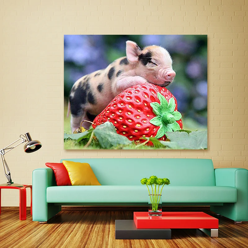Кролик поросенок животных Картина по номерам фото изображение картины маслом