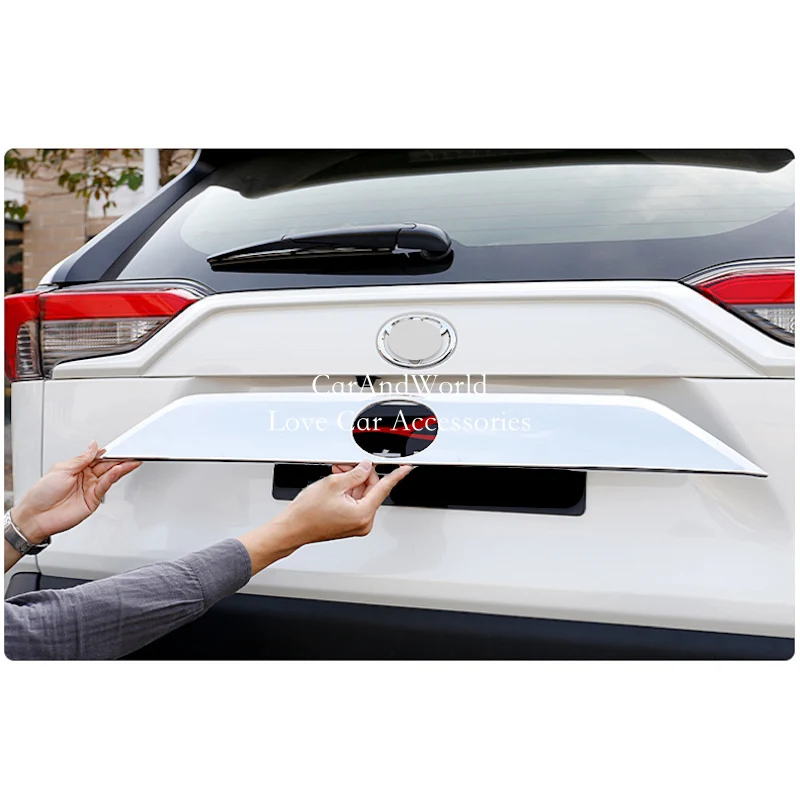 

ABS углеродное волокно для Toyota RAV4 RAV 4 2019-2022 Задняя Крышка багажника облицовка задняя дверь логотип молдинг украшение автомобильные аксессуары