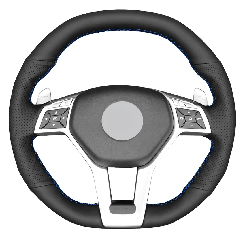 

Черный чехол из натуральной кожи для Mercedes-Benz A 45 AMG 2013-2015 CLA 45 C 63 AMG CLS 63 AMG 2012-2013