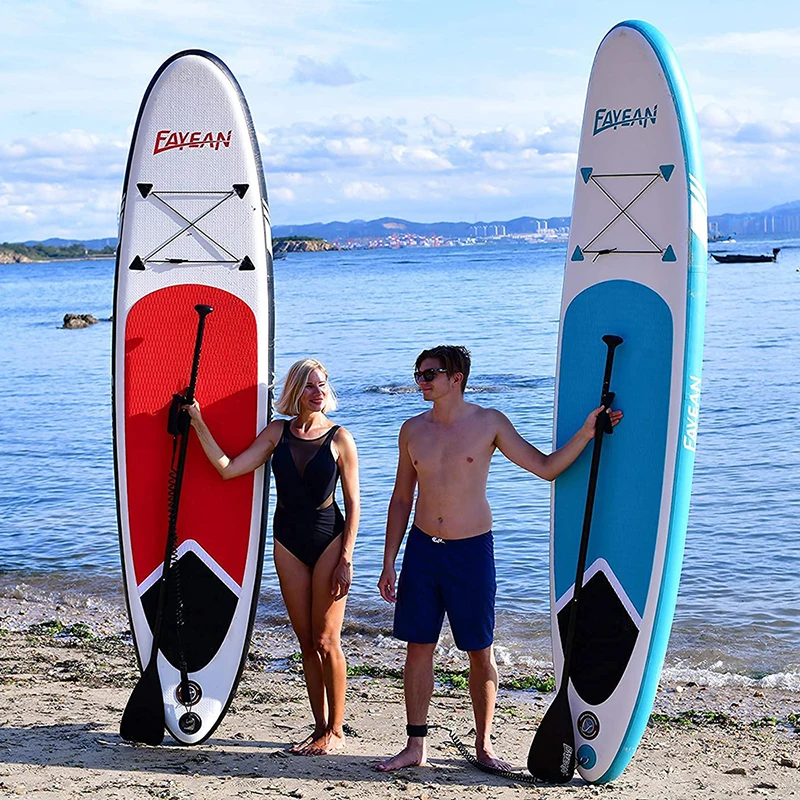 SUP Inflatable Surf Paddle Board 10' x 28''x 6'' with Hand Pump Backpack Coil Leash Carry Bag Repair Kit Case | Спорт и