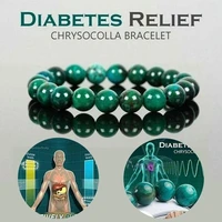 8mm chrysocolla malachite bracelets for women men natural stone beads bracelet round shape diabetes relief bracelet jewelry gift