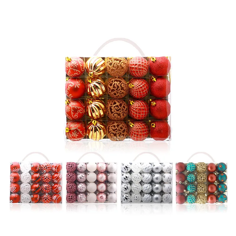 

20pcs Assorted Color Christmas Balls Christmas Tree Ornaments Balls xmas decorations Hanging Tree Pendants New Year 2021 Gift