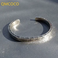 qmcoco 2021 new style punk style silver color minimalist ins trendy geometry bracelet birthday party jewelry gifts for woman