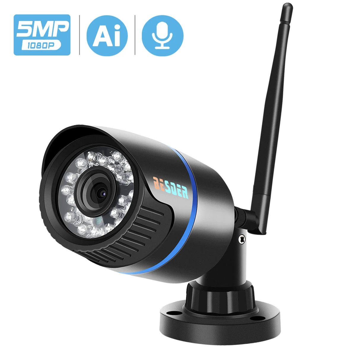 

5MP IP Camera Wifi Outdoor IR Night Vision 3MP Audio Wireless CCTV Camera 1080P HD Motion Detect ICSee Security Wifi IP Camera