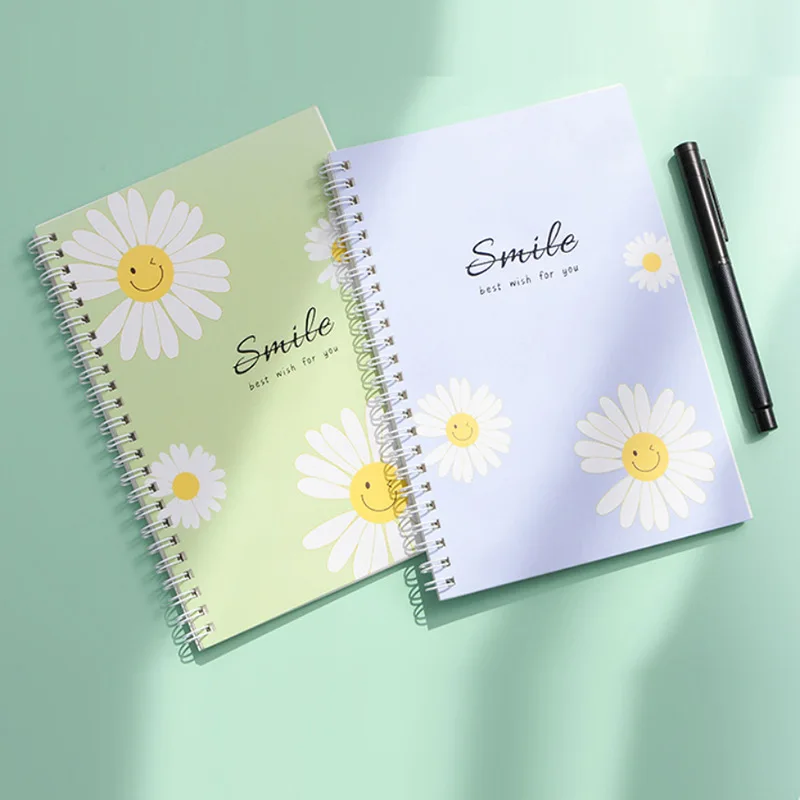 Блокнот А5 Kawaii Daisy Sprial 40 листов журнал ежедневник блокнот на катушке офисные и