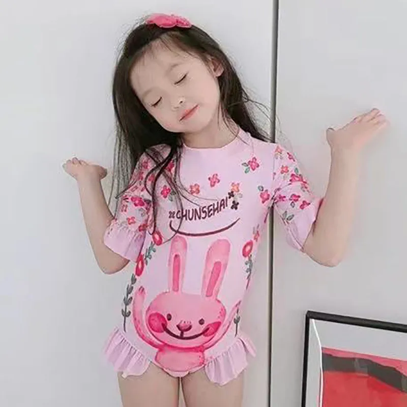 

Children Swimwear One Piece Swimsuit for Girls Summer Kids Swimsuit Lovely Rabbit Swimwear Baby Swimsuit