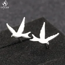 Oly2u Tiny Flying Bird Stud Earrings for Women Fashion Jewelry 2019 Cute Animal Dove Earing Hypoalle
