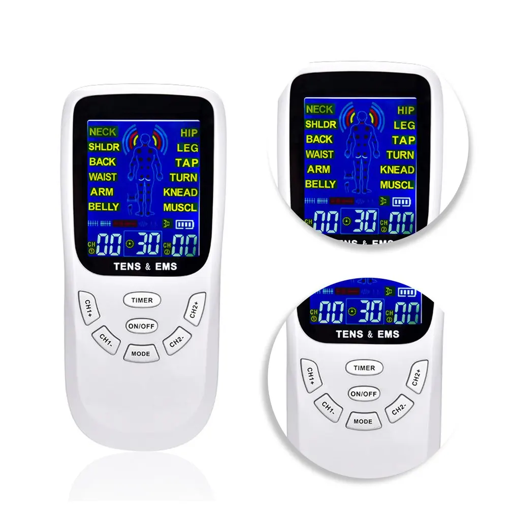 

Tens Machine Massager EMS Electronic Pulse Massager Electrical Nerve Muscle Stimulator Acupuncture Low Frequency Physiotherapy