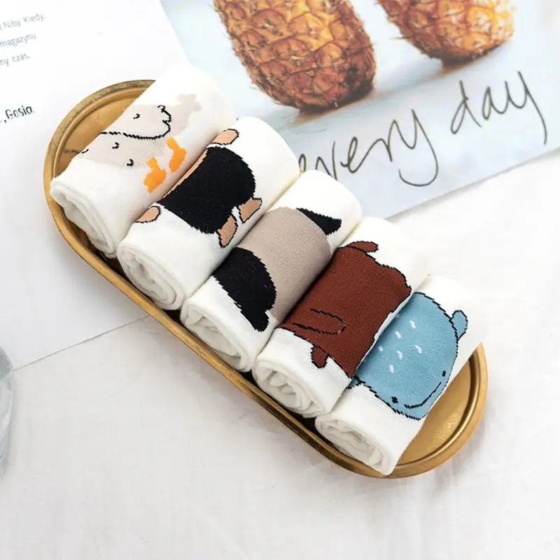 5 пар Короткие хлопковые носки для мужчин и женщин |