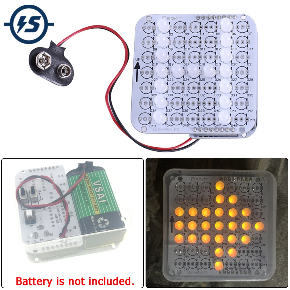 

Creative LED Breathing Light DIY Kit Green/Red/Yellow Gradient LED Dot Matrix Display Electronics Suite DIY Welding Practice